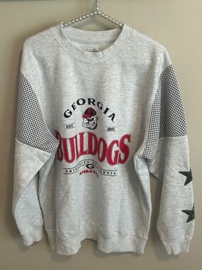 Gameday Couture Women’s Georgia Bulldogs Rhinestud Star Sleeve Sweatshirt M